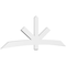Ekena Millwork Alberta Architectural Grade PVC Gable Bracket, 108"W x 36"H x 2"D x 6"F, 8/12 Pitch GBP108X36X0206ALB00 - alternate 1